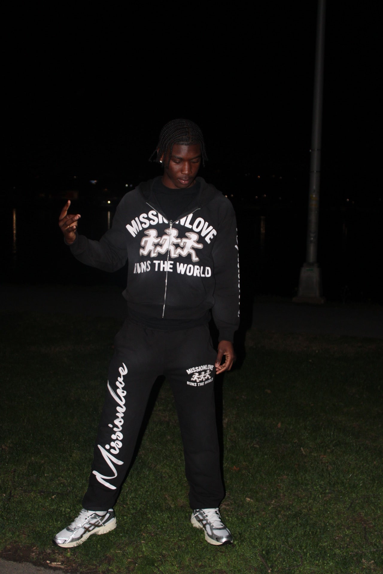 WE RUN THE WORLD (BLACK ) *HOODIE*