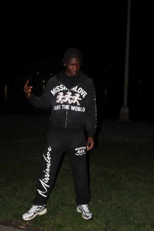 WE RUN THE WORLD (BLACK ) *HOODIE*